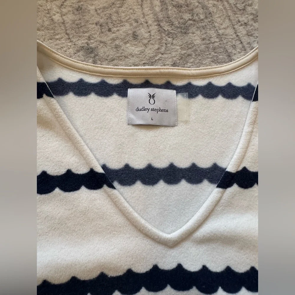 Dudley Stephens Navy and White Terry Cloth Mini Dress - Picture 4 of 6